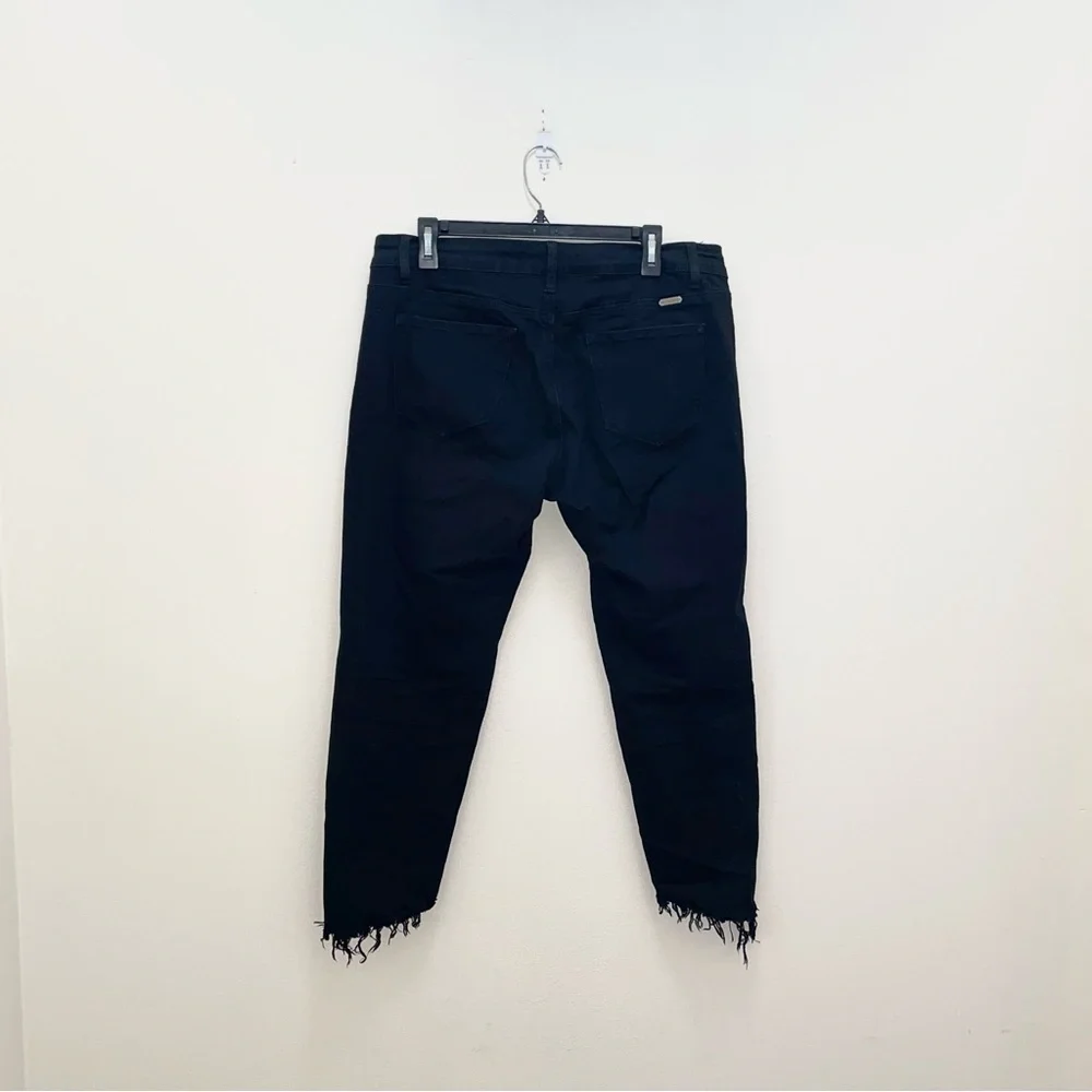 KanCan Black Distressed Brianna Mid Rise Ankle Skinny Jeans Size 30 - Picture 3 of 16